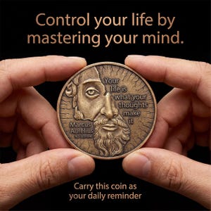 Marcus Aurelius Medallion by EDC Reminder Coins | Daily stoic philosophy - your life depends upon the quality of your thoughts image 9