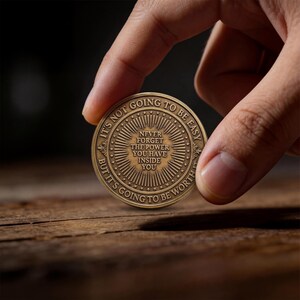 Addiction Coin | EDC Reminder Coins | Recovery Coin Medallion | Serenity Gift | Sobriety Gift | Narcotics Anonymous Gift | Recovery Token image 2