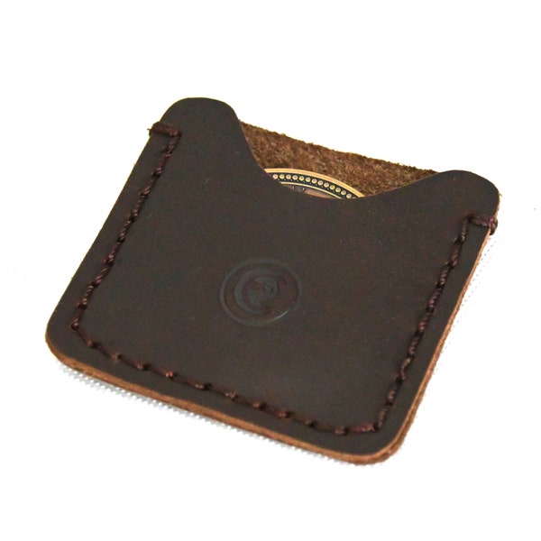 Leather EDC Coin Sleeve | EDC Reminder Coins | Coin Holder | Coin Slip | Leather Coin Case | Pouch For Coin | EDC Leather Coin Slip