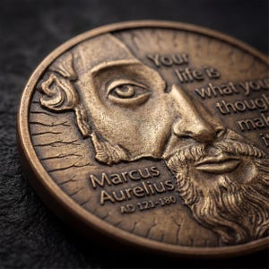 Marcus Aurelius Medallion by EDC Reminder Coins | Daily stoic philosophy - your life depends upon the quality of your thoughts image 8