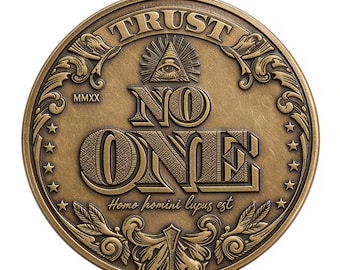 Badass Coin | Trust No One Coin | Reminder Coin | American Dollar