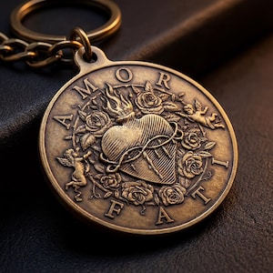 Amor Fati Key Tag| Daily Stoic Philosophy | Motivational Keychain Stoic Mindset | EDC Reminder Coins | Seneca Plato Marcus Aurelius Seneca