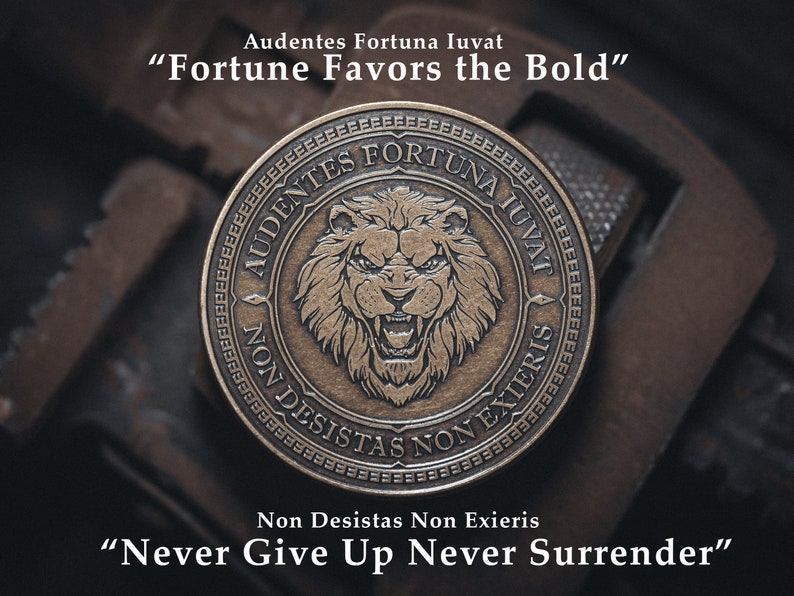 Audentes Fortuna Iuvat Coin Reminder Coin EDC Coin Gift Etsy Singapore