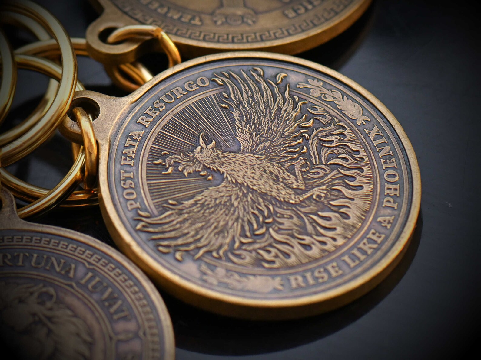 Phoenix Key Tag| Post Fata Resurgo | Rise Like a Phoenix | EDC Reminder ...