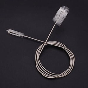 Aquatic Forest Stainless Flexible Cleaning Brush Double Ended Canister Filter Tube Hose Pipe Clean for Fish Tank Aquarium （White）
