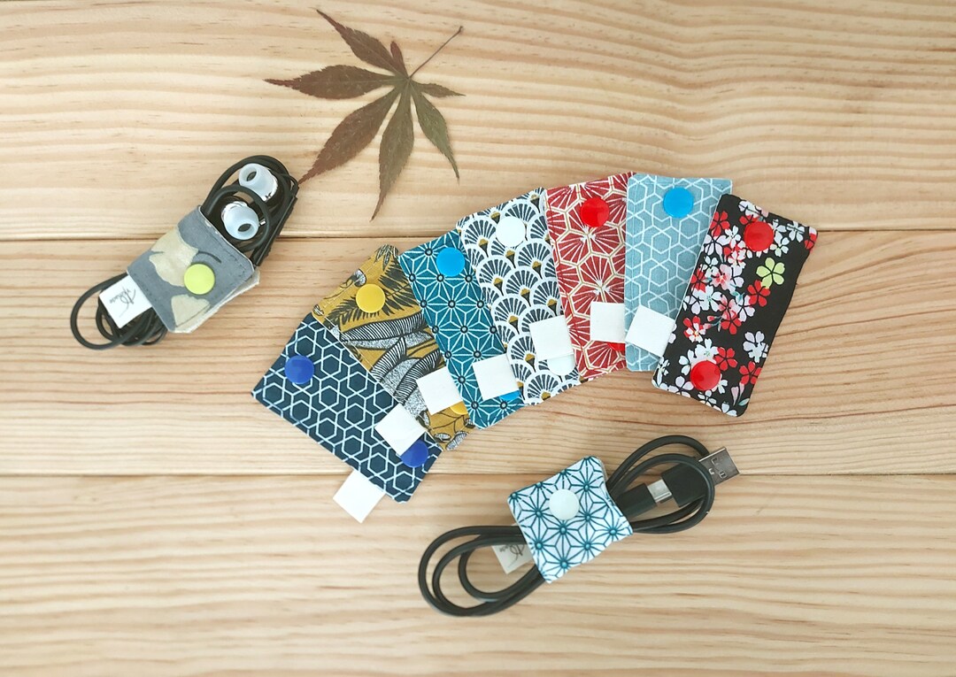 Cable Tidy, Usb Cable Organiser Cotton Cable Organizer, Floral Cord