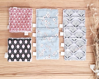 Reusable Makeup Remover Pads: Set of 4 face wipes, Oeko-Tex Bamboo Cotton Wipes