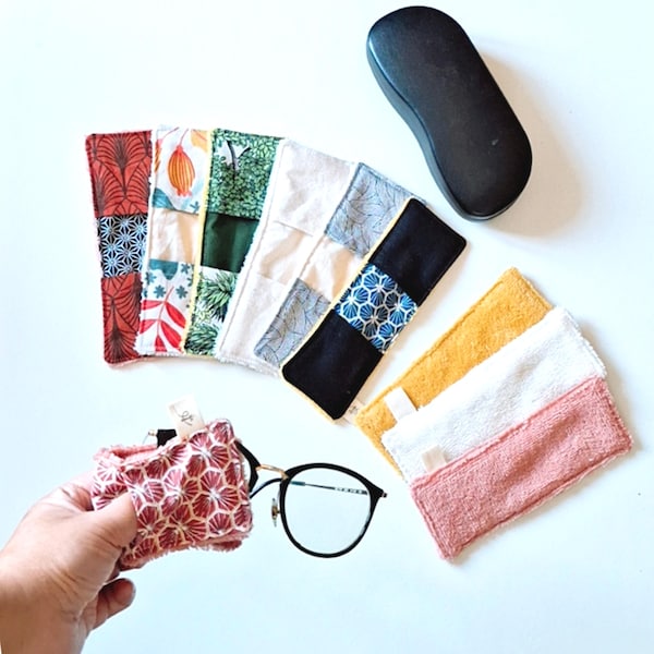 Glasrengöringsduk Pads: glasögonduk, Oeko-Tex bambu bomullsservetter
