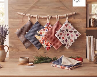 Reusable Cotton Wipes, Eco Friendly Kitchen Cloths, Honeycomb Cotton Cleaning Cloth, Zero Waste Napkins, Sustainable Home Gift