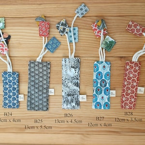 Bookmark, cotton bookmark, handmade bookmark, unique bookmark, floral bookmark, cotton fabric bookmark, gift for readers, gift for teacher image 7