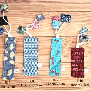 Bookmark, cotton bookmark, handmade bookmark, unique bookmark, floral bookmark, cotton fabric bookmark, gift for readers, gift for teacher image 10
