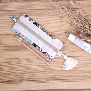 Zahnbürstenbeutel, Patchworkbeutel, Reisebeutel, handgemachter Beutel, Zahnpasta Zahnbürstenbeutel, Zahnbürstentäschchen, Patchworkbeutel, Zahnbürstenhalter