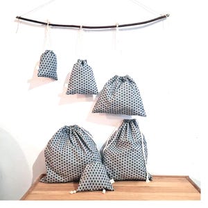 Sacs cadeaux, Pochon Cadeau Coton, Sacs à cordonnet blancs, sacs à cordonnet en coton, sacs japonais, pochette en coton, sac alimentaire en vrac, sacs en coton