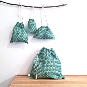 Sacs cadeaux, sac réutilisable, sac à cordon en coton, sac en vrac, emballage cadeau réutilisable, sac cadeau en coton, sac de fruits, sac de légumes, Pochon Cadeau Coton