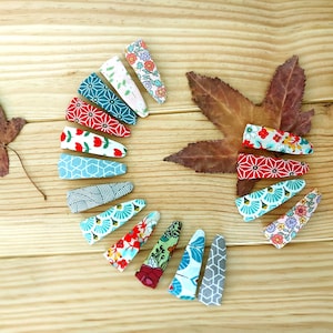 cotton fabric hair clip, fringe hair clip, Snap hair clip, baby hair clip, floral hair clip hairclip, girl&#39;s hair clip, toddler hair clip
