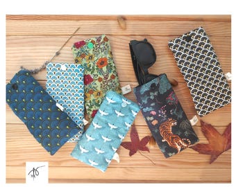 Custodia per occhiali in cotone fatta a mano, custodia imbottita per occhiali da sole, astuccio morbido per occhiali, Étui à Lunettes Gift