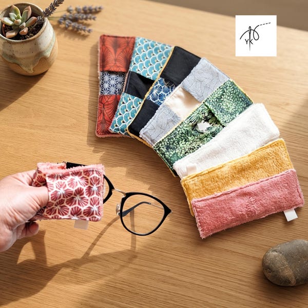 Lingettes nettoyantes pour lunettes | Nettoyant réutilisable pour lunettes, lingettes en coton de bambou certifiées Oeko-Tex, nettoyant écologique pour verres, cadeau fait main