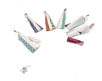 Llavero porta-bálsamo labial, estuche para pintalabios hecho a mano, mini monedero con llavero, porta-bálsamo labial, lindo regalo para ella