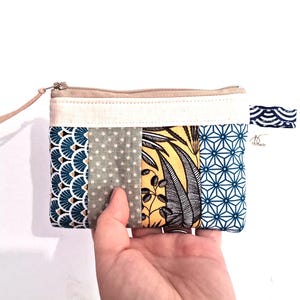 Porte-monnaie, porte-cartes, porte-monnaie zippé, porte-monnaie patchwork, porte-monnaie unique, porte-monnaie unique, Porte Monnaie, porte-monnaie en coton, petite pochette, porte-monnaie