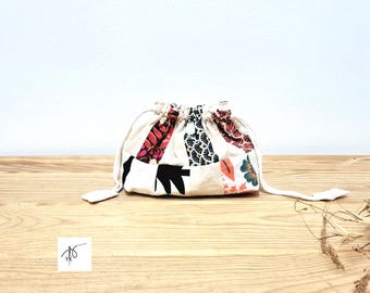 Torebka patchworkowa, torebka ze ściągaczem, torebka do przechowywania, torba typu pochon, torebka bawełniana, torebka z materiału, unikatowa torebka, ręcznie robiona torba, ykmade