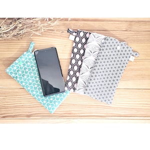 Etui pour téléphone portable, étui pour smartphone, étui pour téléphone portable, étui pour smartphone, étui pour téléphone fait main, pochette pour téléphone en coton, étui pour téléphone rembourré, ykmade
