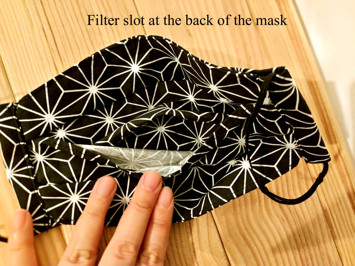 Origami face mask Category 1 Mask with filter 3D masque tissu Etsy