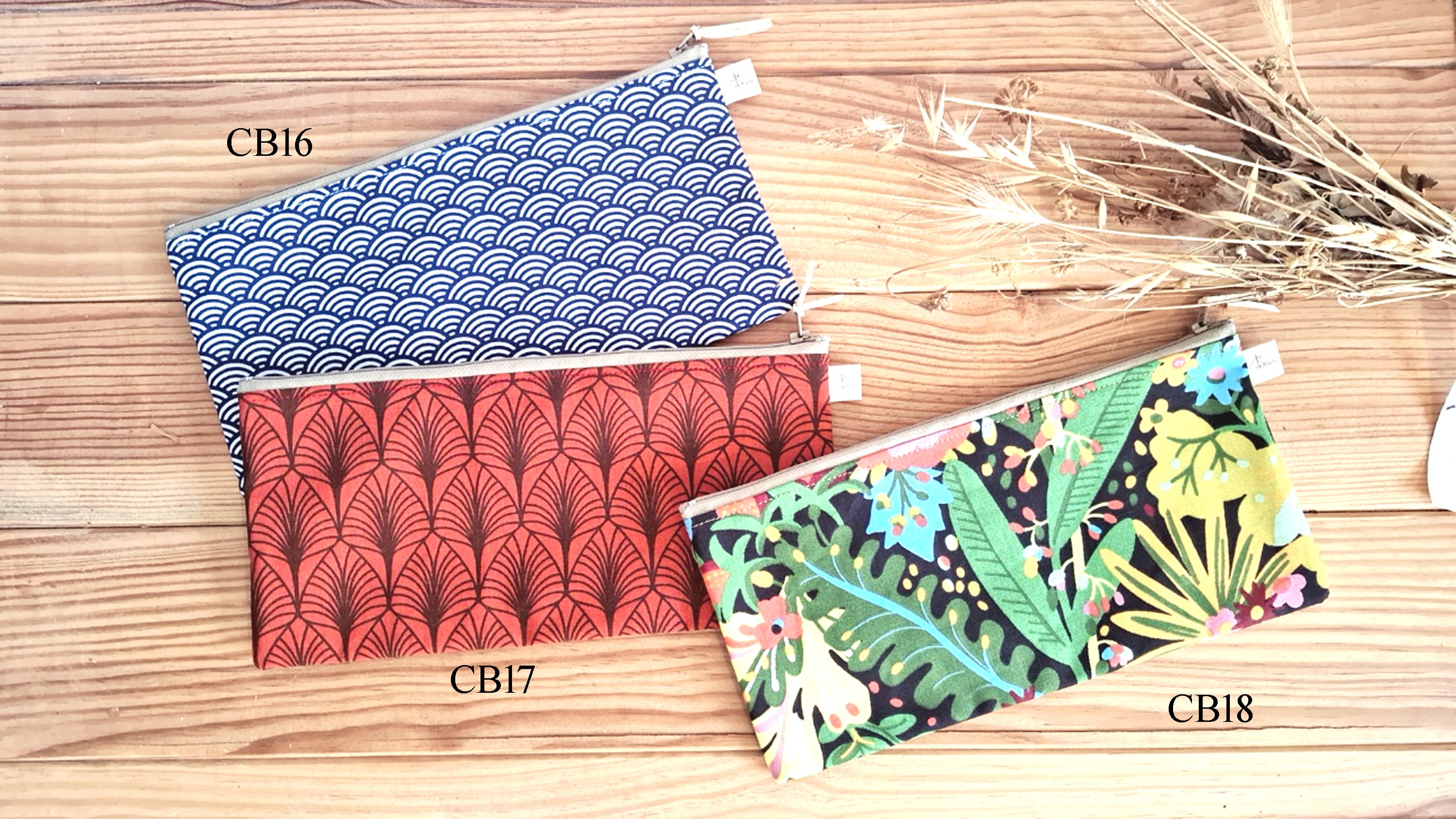 Checkbook Pouch: Cheque Book Holder, Handmade Cotton Long Zip Wallet ...