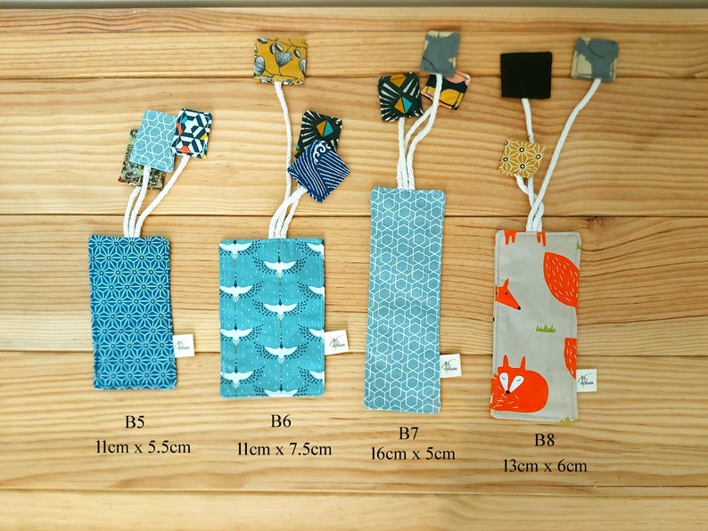 Bookmark, cotton bookmark, handmade bookmark, unique bookmark, floral bookmark, cotton fabric bookmark, gift for readers, gift for teacher image 4