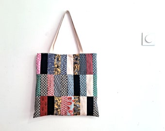 Borsa tote grande, borsa patchwork, borsa fatta a mano, borsa trapuntata, borsa trapuntata, borsa oversize, borsa a tracolla grande, borsa della spesa, borsa per libri patchwork