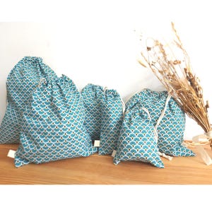 Wiederverwendbare Geschenktüte, wiederverwendbarer Baumwollbeutel, japanischer Fanbeutel, Geschenkverpackung OEKO-TEX, handgemachter Baumwollbeutel