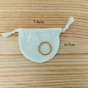 mini Jewellery bag drawstring pouch handmade round pouch sac pochon 100% Cotton fabric drawstring gift bags storage gemstones bag miniture image 2