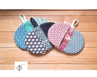 Mitaines de four personnalisées faites main, support pour marmites en coton, cadeau de cuisine personnalisé, cadeau de pendaison de crémaillère