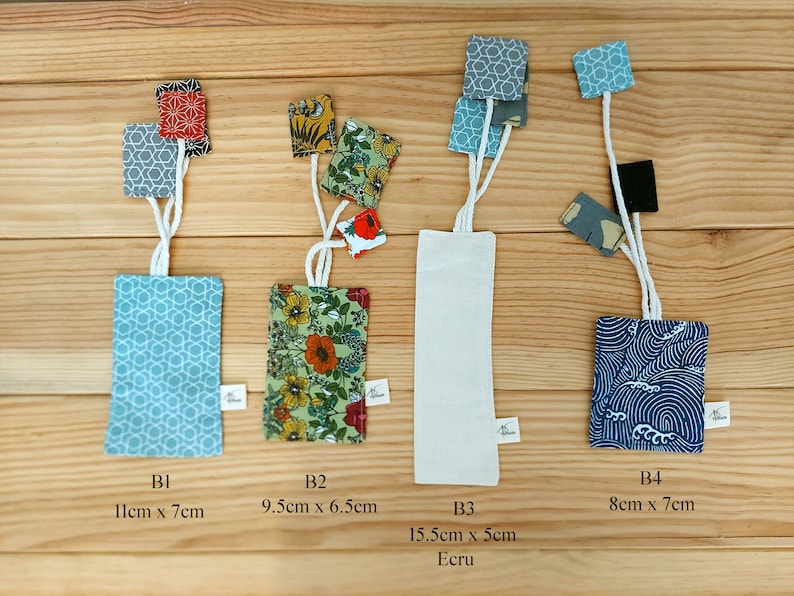Bookmark, cotton bookmark, handmade bookmark, unique bookmark, floral bookmark, cotton fabric bookmark, gift for readers, gift for teacher image 3