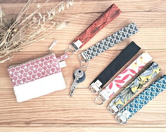 Lanyard, cotton lanyard, key fob, cotton key fob, handmade lanyard, key ring strap, wristlet keychain, wrist lanyard, bag charm, wrist strap