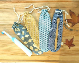 Toothbrush pouch, toothbrush holder, tooth brush case, cotton toothbrush pouch, straw pouch, cutlery pouch, travel pouch, toothpaste pouch