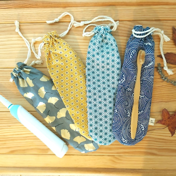 Toothbrush pouch, toothbrush holder, tooth brush case, cotton toothbrush pouch, straw pouch, cutlery pouch, travel pouch, toothpaste pouch