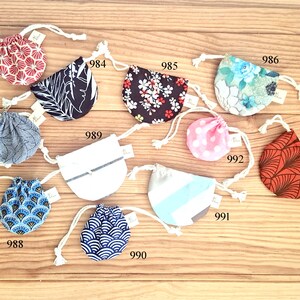 mini Jewellery bag drawstring pouch handmade round pouch sac pochon 100% Cotton fabric drawstring gift bags storage gemstones bag miniture image 5