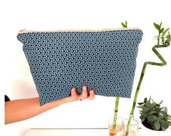 Giant zipper pouch XL zip bag, cosmetic bag, toiletry bag, Large pouch, big travel pouch waterproof coated cotton lining, big pouch, big bag