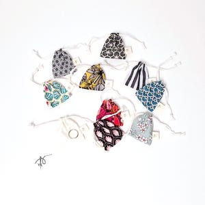 Mini bolsas con cordón, mini bolsa de regalo, bolsa para anillos, bolsa para anillos, bolsa para joyas, bolsa para joyas hecha a mano, bolsa para accesorios, bolsa para piedras preciosas, bolsa para joyas, YK