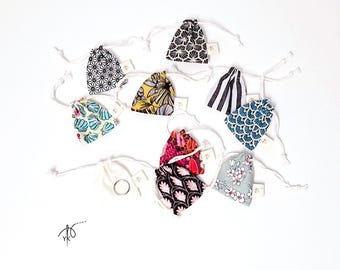 Minizakjes met trekkoord, minicadeauzakje, ringzakje, ringzakje, sieradenzakje, handgemaakte sieradenzakje, accessoiretas, edelsteenzakje, sieradenzakje, YK