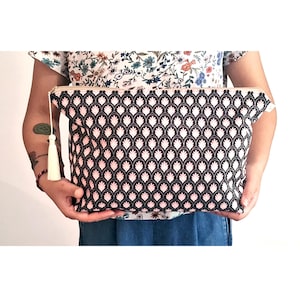 Extra Große Tasche, Reißverschluss-Täschchen, Große Kosmetiktasche, Blumen-Täschchen, Riesen-Baumwolltasche, Große Tasche, Große Wickeltasche, XL-Kulturtasche Reisebeutel