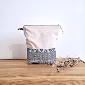 Handmade Patchwork Diaper bag, cosmetic bag, diaper Pouch: Water Resistant Cotton Nappy Bag, unique nappy pouch, makeup pouch