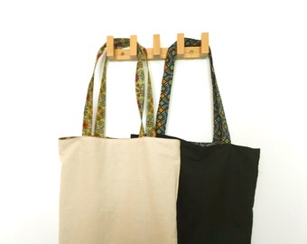 KEYMISERY☆Reversible Dot Tote Bag Reversible Bag, Reversible Tote Bag, Two Way Shoulder Bag