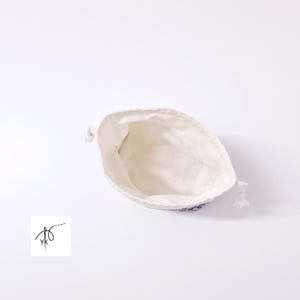 Handgemachte Patchwork Baumwolle Kordelzugbeutel, Kleine Kosmetiktasche Bild 11