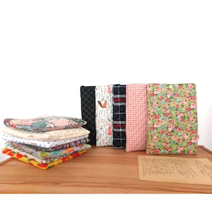 Pochette pour livre, pochette pour livre, porte-livre en coton rembourré fait main, pochette pour livre de protection de livre de poche, pochette pour livre rembourrée, pochette rembourrée YKmade