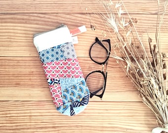 Handmade Cotton Patchwork Glasses Case: Padded Boho Sunglasses Pouch