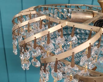 20 世紀後半の大型シャンデリア 19 インチ - Etsy 日本