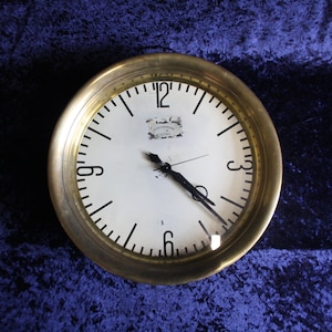 Early 20th century synchronome Electric clock in brass&quot;