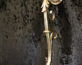 Single brass wall light