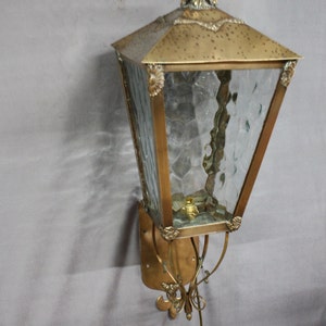 Early 20th century large porch light with wall bracket